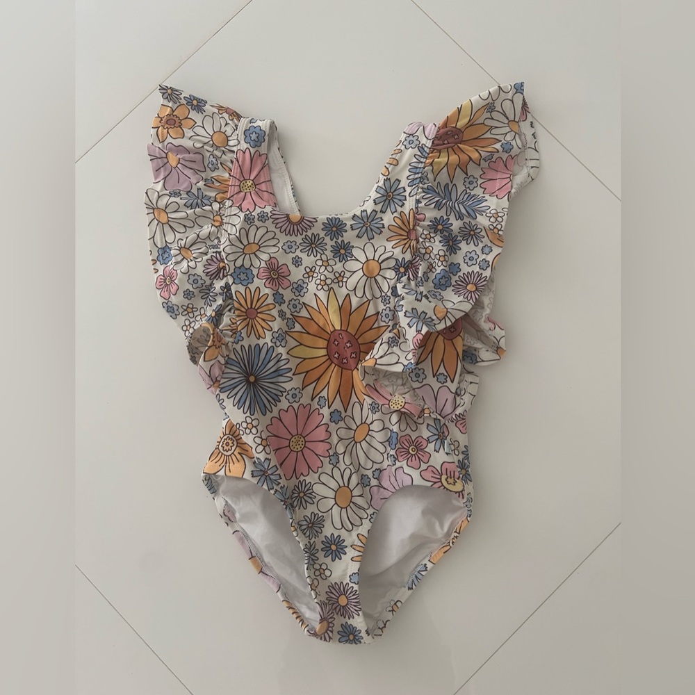 Posh Peanut - Presley Jane Flutter Sleeve Kids Swimsuit
